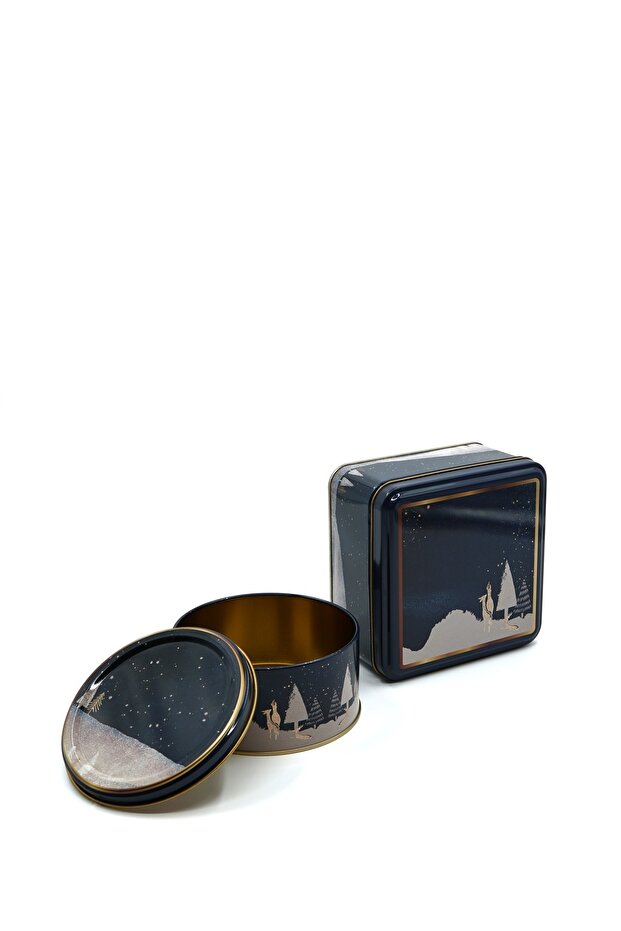 Christmas Edition Metal Storage Containers 2 Piece Set