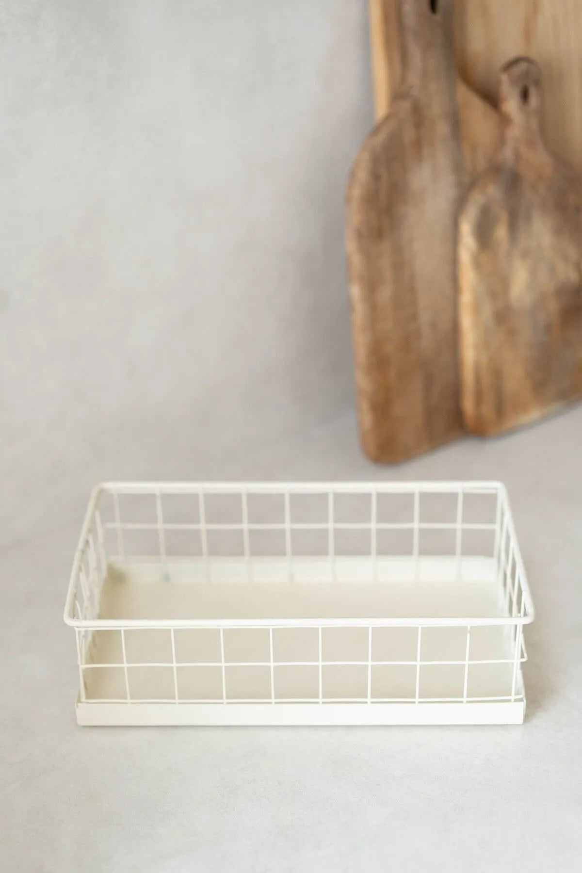 Galvanized Cream Organizer Wire Tray