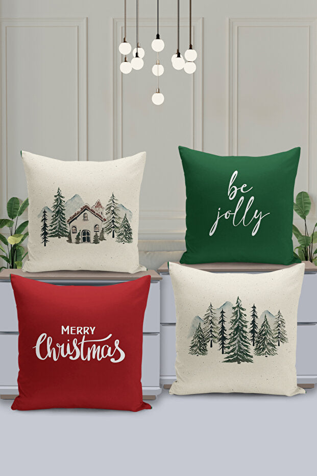 4 Piece Pillow Cover Double Sided Digital Print