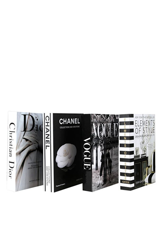 4 Piece Decorative Book Cover Box
