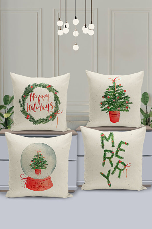 4 Piece Pillow Cover Double Sided Digital Print