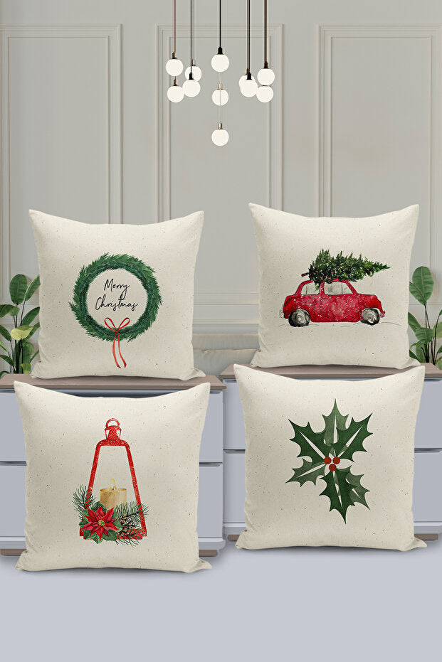 4 Piece Pillow Cover Double Sided Digital Print