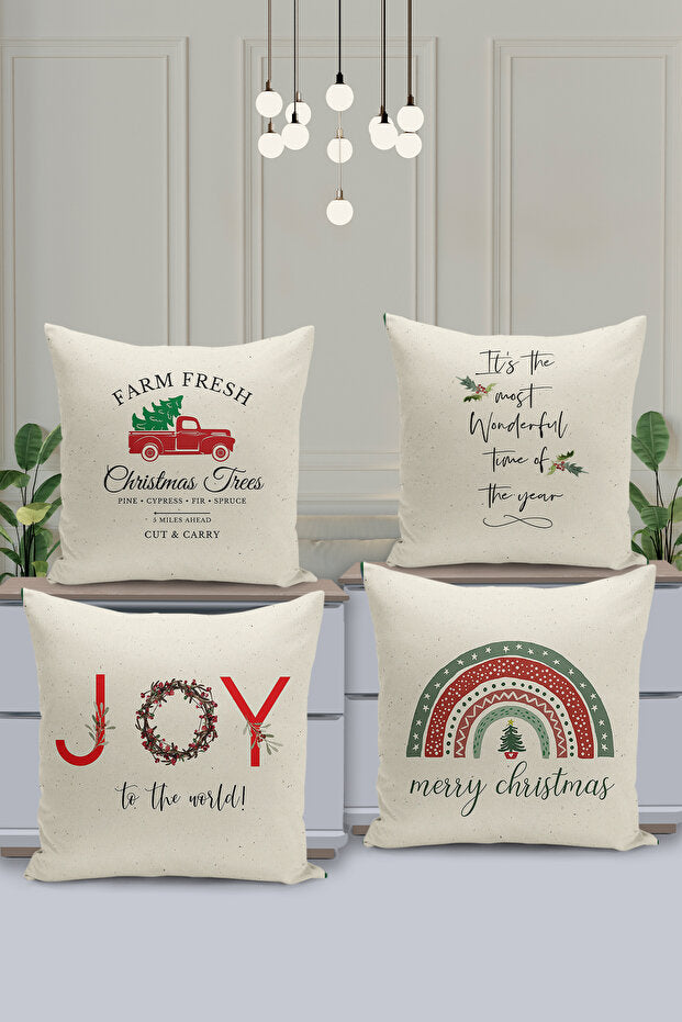 4 Piece Pillow Cover Double Sided Digital Print