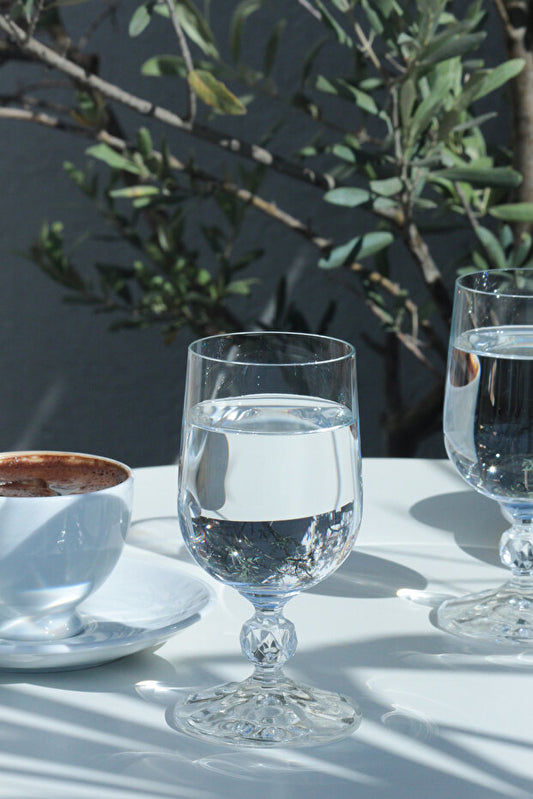 Claudia Crystal 6 Piece Coffee Side Glasses 135 cc