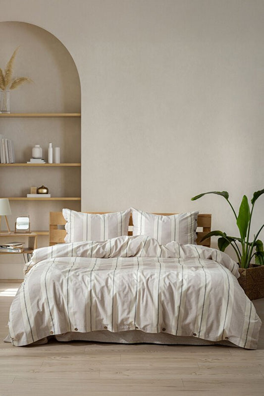 Granite 100% Cotton Washable Vintage Duvet Cover Set