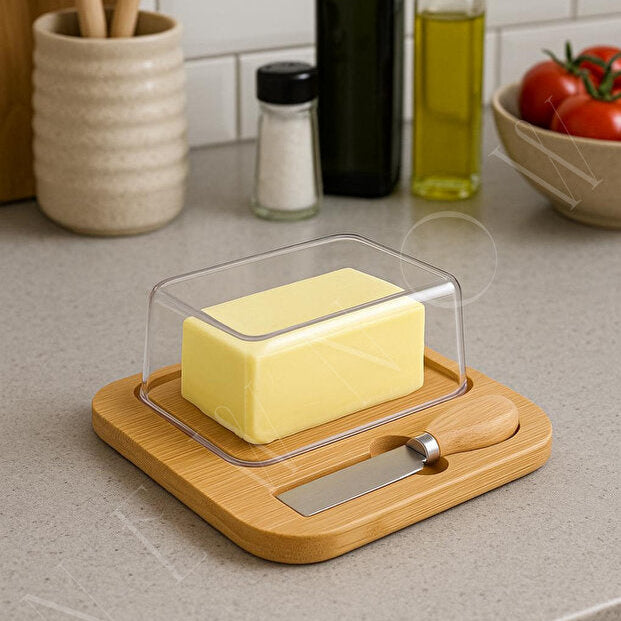 Bamboo Butter Keeper Set