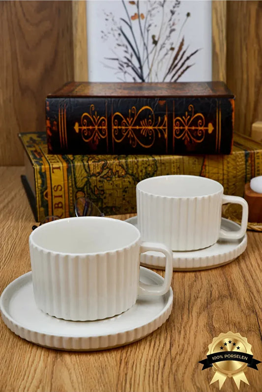 Saturn Porcelain Tea/Cappuccino Cup 2 Person Set