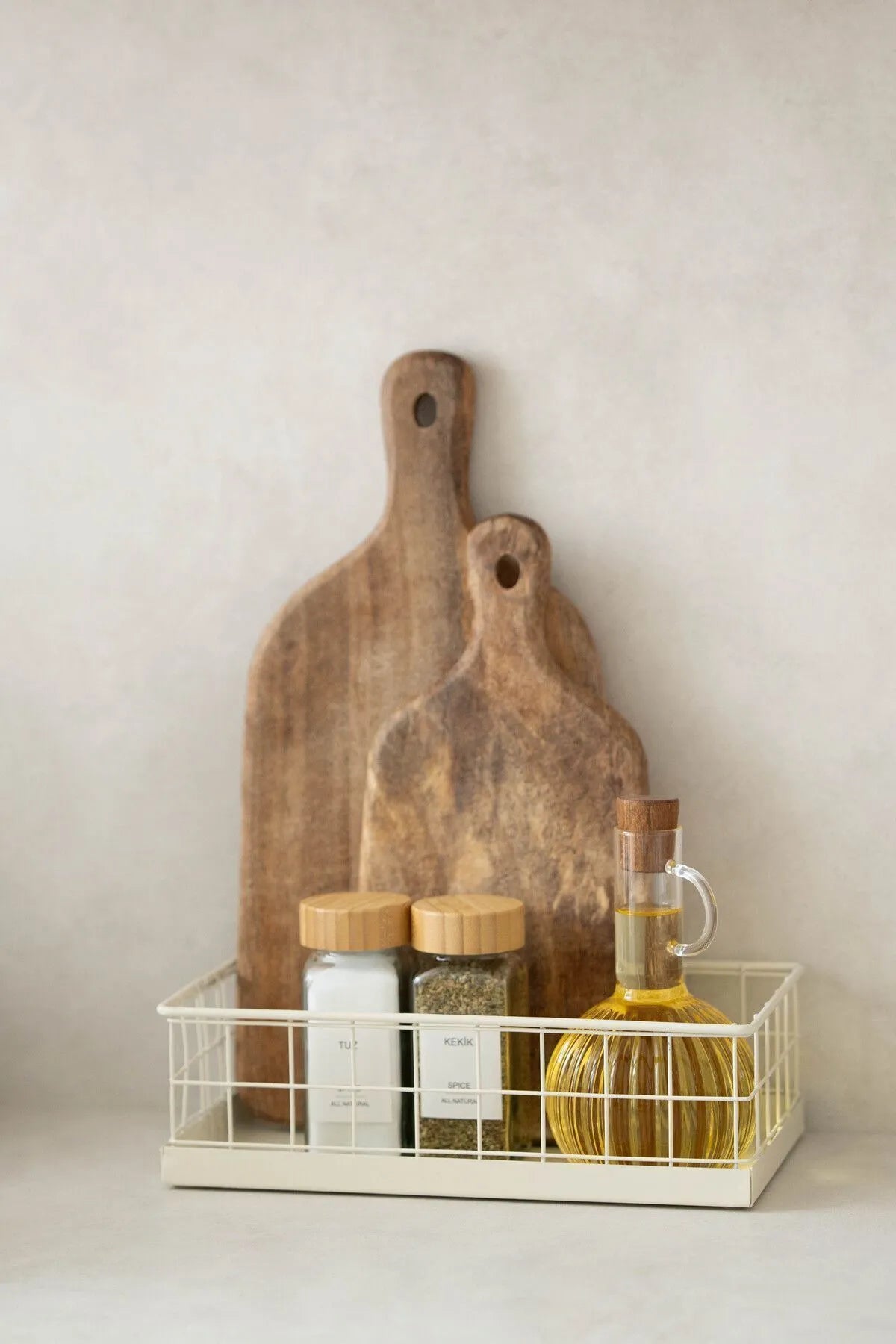 Galvanized Cream Organizer Wire Tray