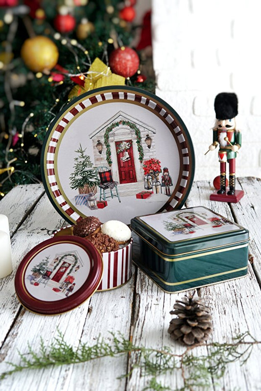 Christmas Edition Metal Storage Containers 3 Piece Set