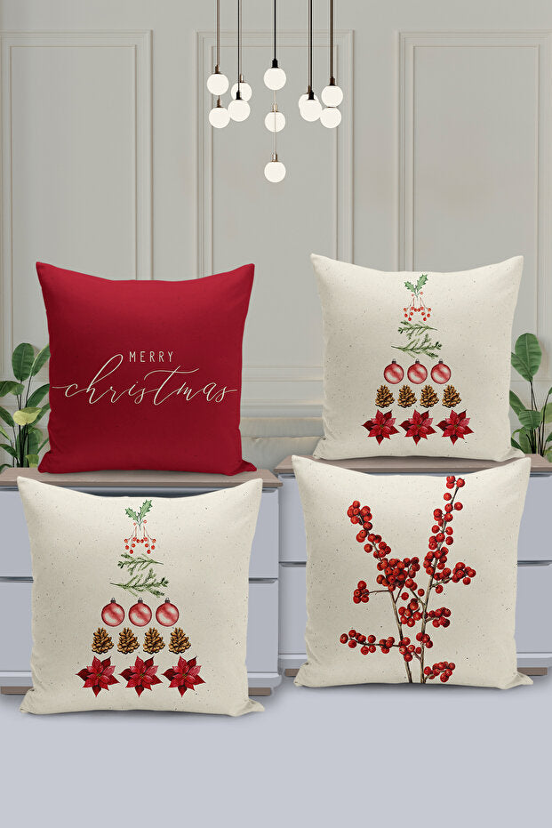 4 Piece Pillow Cover Double Sided Digital Print