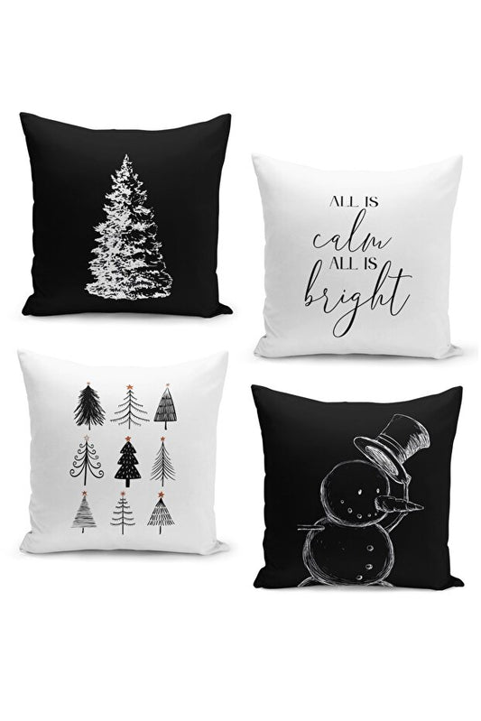 4 Piece Pillow Cover Double Sided Digital Print