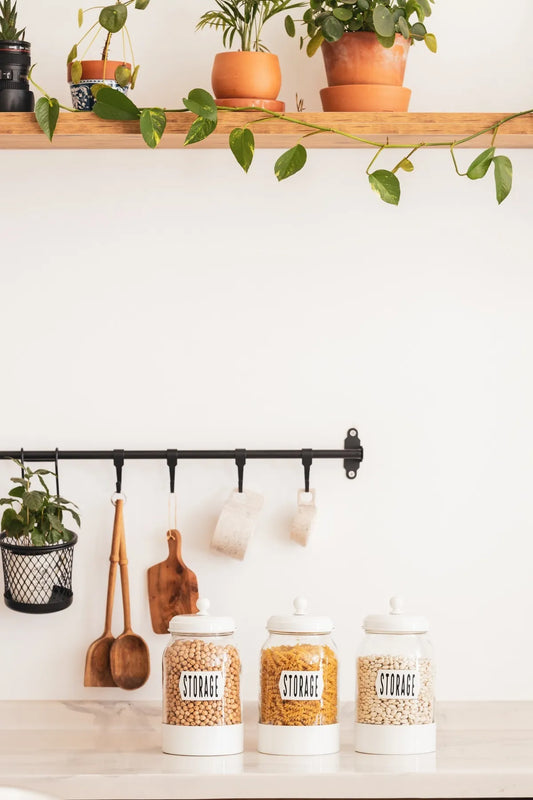 Galvanized Glass Storage Containers 3 Piece