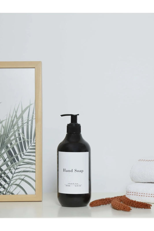 Soap Dispenser Black Plastic Bottle - 500 ml 1 Piece