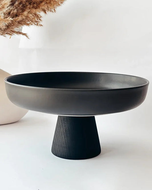 Black Porcelain Presentation Bowl 25 cm