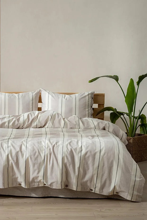 Granite 100% Cotton Washable Vintage Duvet Cover Set