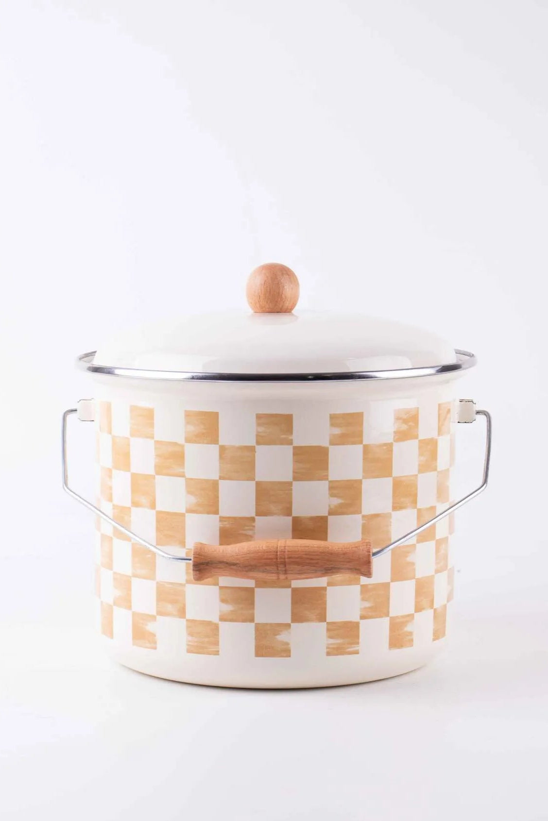 Beige Enamel Bucket 22cm (5Litre)