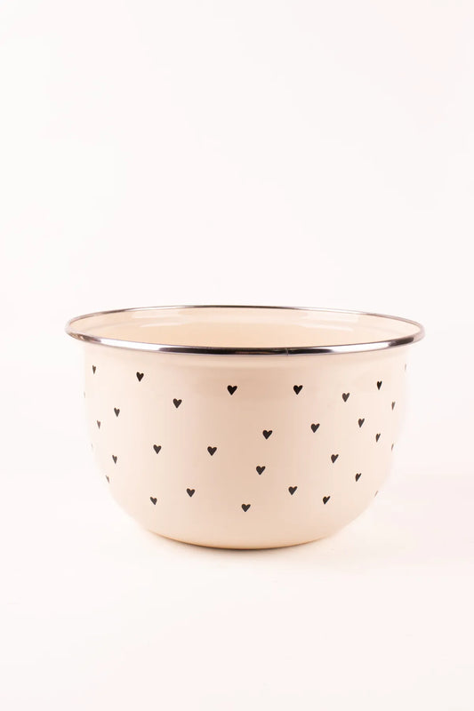 Black Cupid Enamel Mixing Bowl 24cm - 4Lt