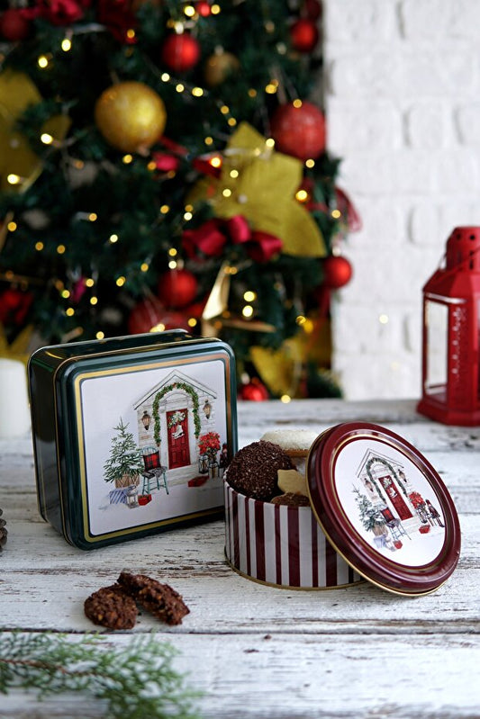 Christmas Edition Metal Storage Containers 2 Piece Set
