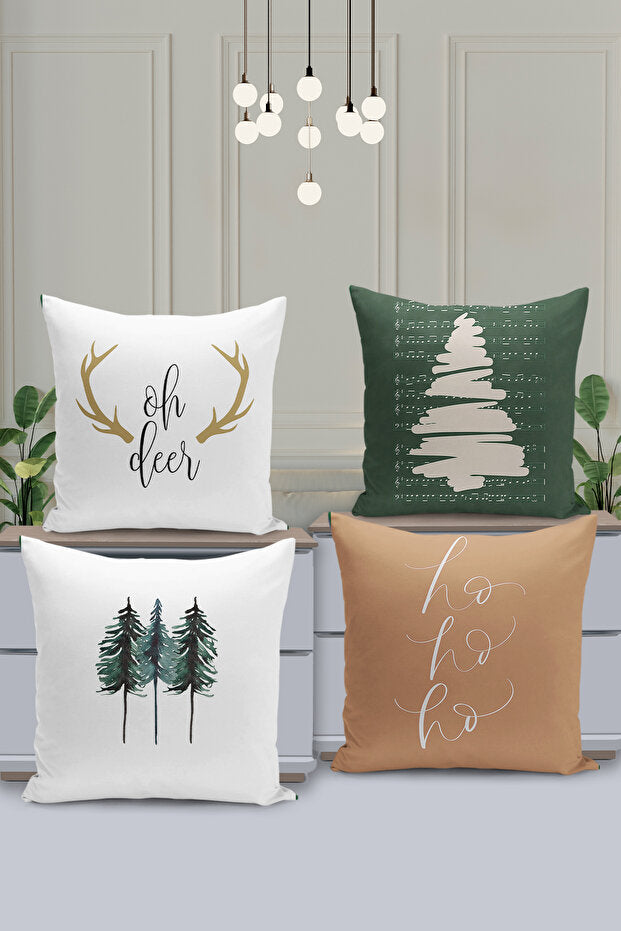 4 Piece Pillow Cover Double Sided Digital Print