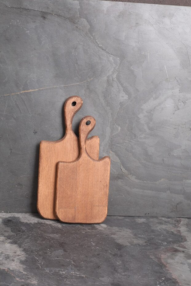 Natural Wood Cutting and Serving Board 2 Pieces