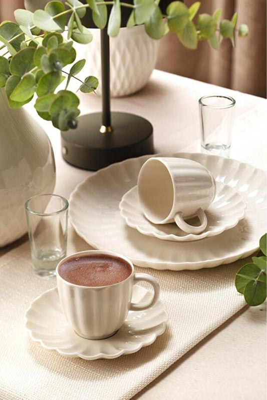 Bone Luz Porcelain Coffee Cup Set – 4 Pieces