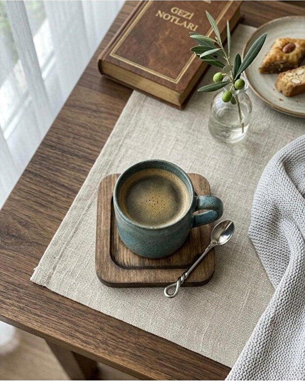 6 Piece Wooden Coaster Set