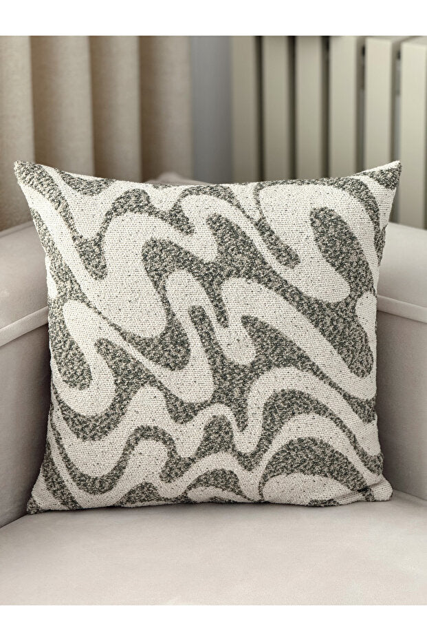 Flow Wave Decorative Pillow Cover – Green