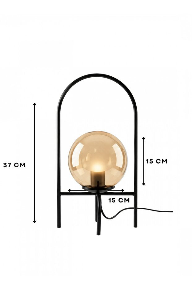 Moon Globe Table Lamp – Metal Glass