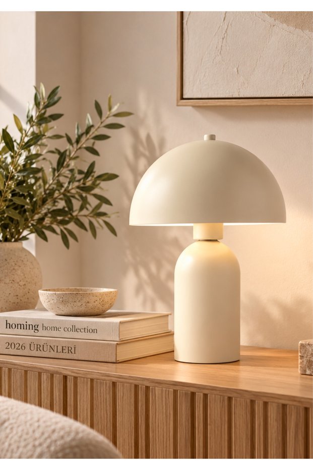 Felice Modern Mushroom Table Lamp – Cream
