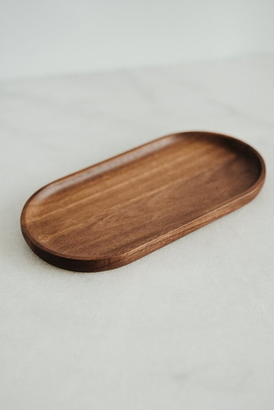 Acacia Wood Serving Tray – 23.4x11.9 cm