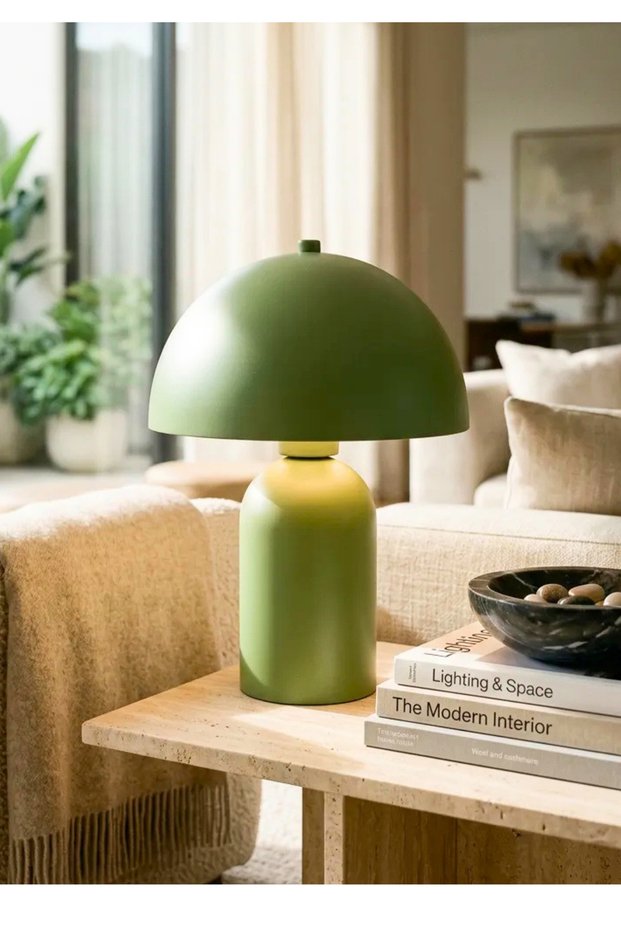 Felice Modern Mushroom Table Lamp – Green