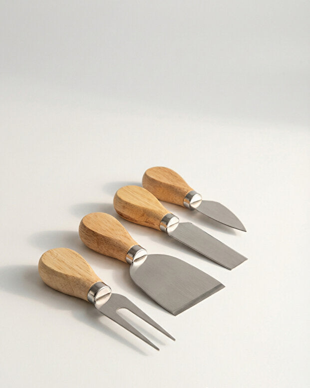 4-Piece Stainless Steel Cheese Knife Set