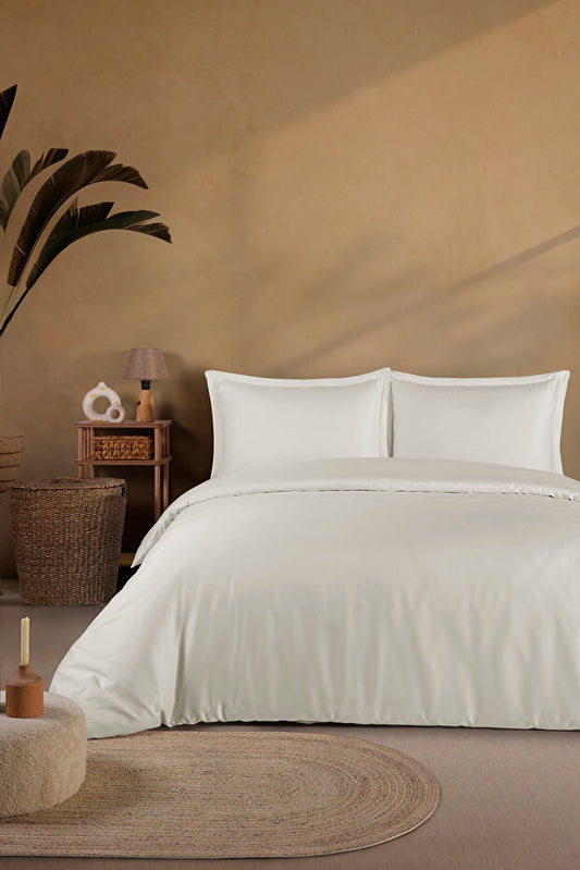 Elara Cotton Satin Double Duvet Cover Set