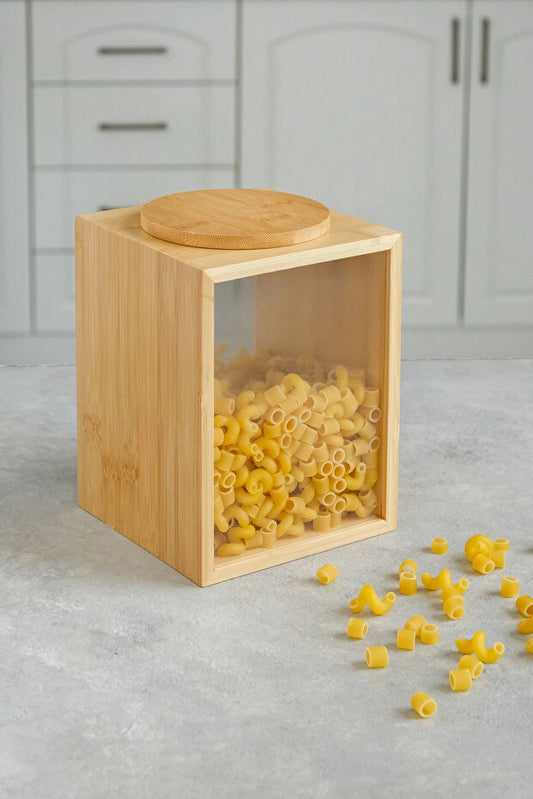 Bamboo Vaccumed Lid Storage Container Jar