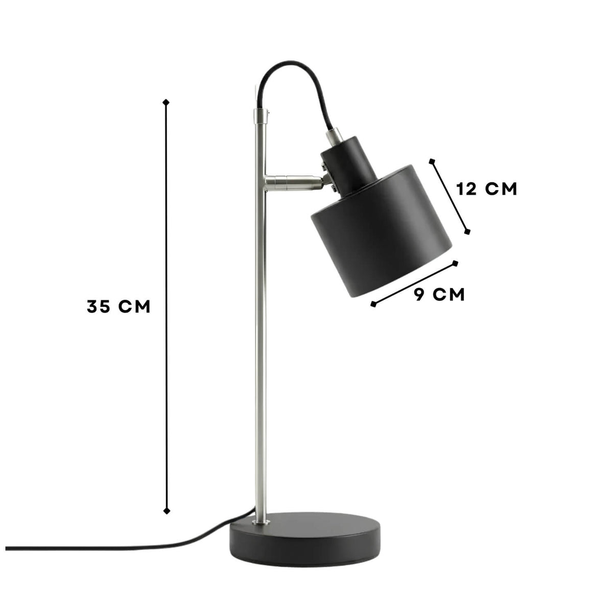 NORR Scandinavian Table Lamp – Black