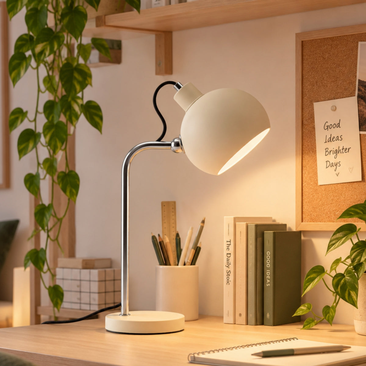 SKOV Scandinavian Table Lamp – Cream