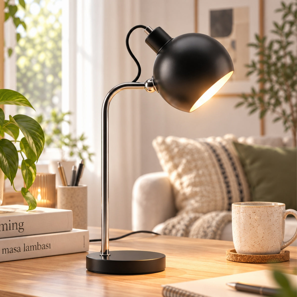 SKOV Scandinavian Table Lamp – Black