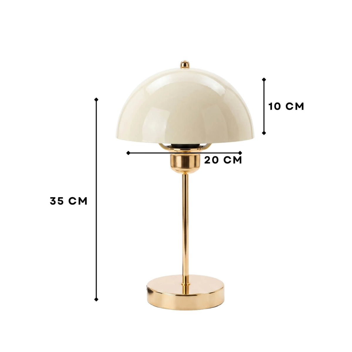 Jolie Dome Table Lamp – Ivory & Gold