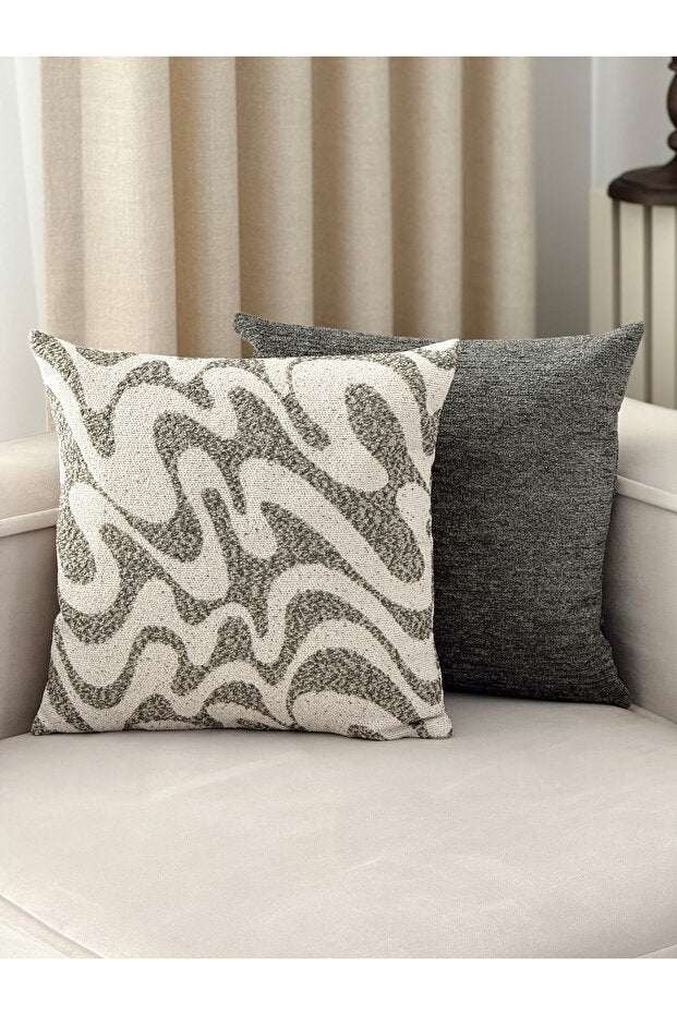 Flow Wave Decorative Pillow Cover – Green