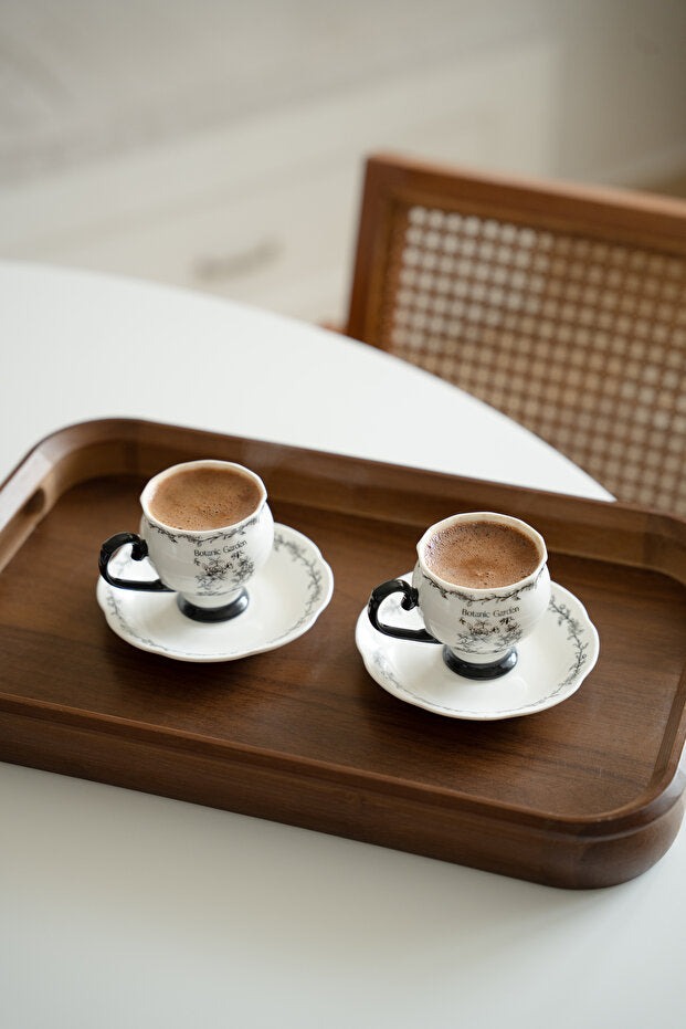 Floral Garden Porcelain 2 Person Coffee Cup Set