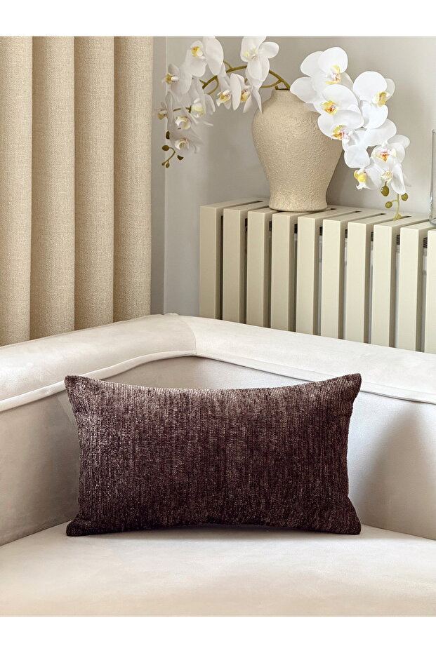 Pure Textured Decorative Pillow Cover 30x50 – Brown