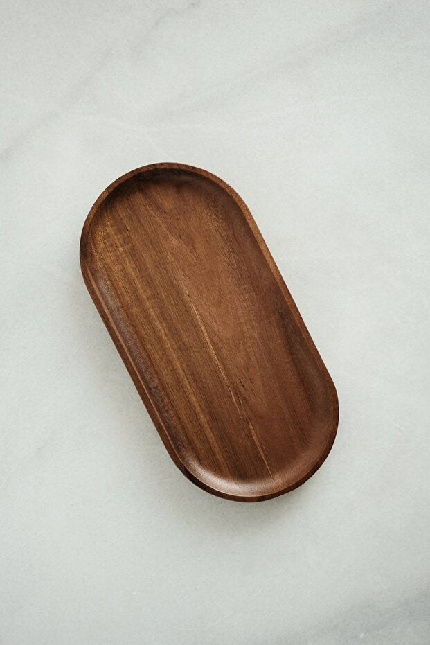 Acacia Wood Serving Tray – 23.4x11.9 cm