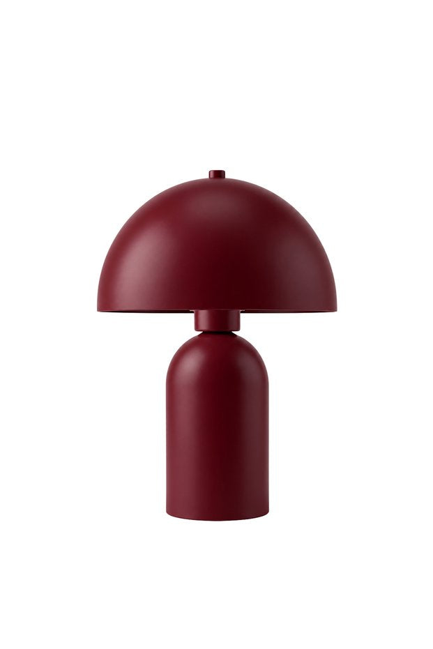 Felice Modern Mushroom Table Lamp – Burgundy