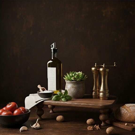 Natural Wood Stand Serving Tray