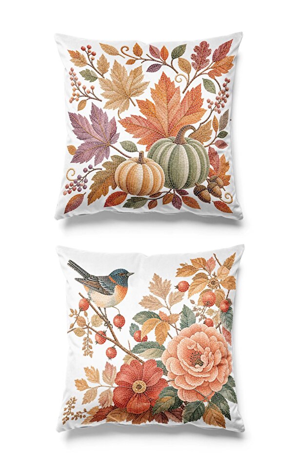 Autumn Garden Decorative Pillow Covers 43×43 cm – Set of 2