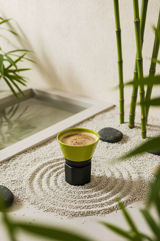 Handmade Ceramic Green Cone Matte Mug / Cup