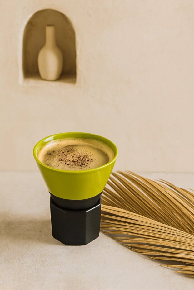 Handmade Ceramic Green Cone Matte Mug / Cup