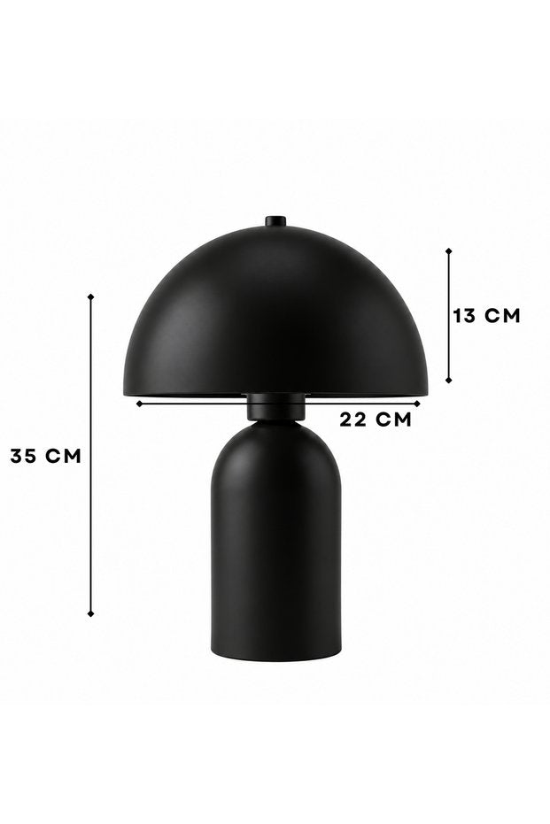 Felice Modern Mushroom Table Lamp – Black
