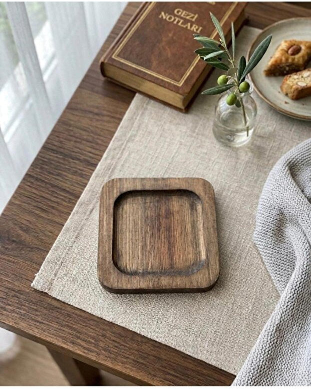 6 Piece Wooden Coaster Set