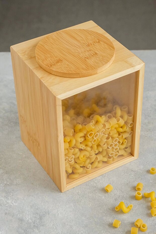 Bamboo Vaccumed Lid Storage Container Jar